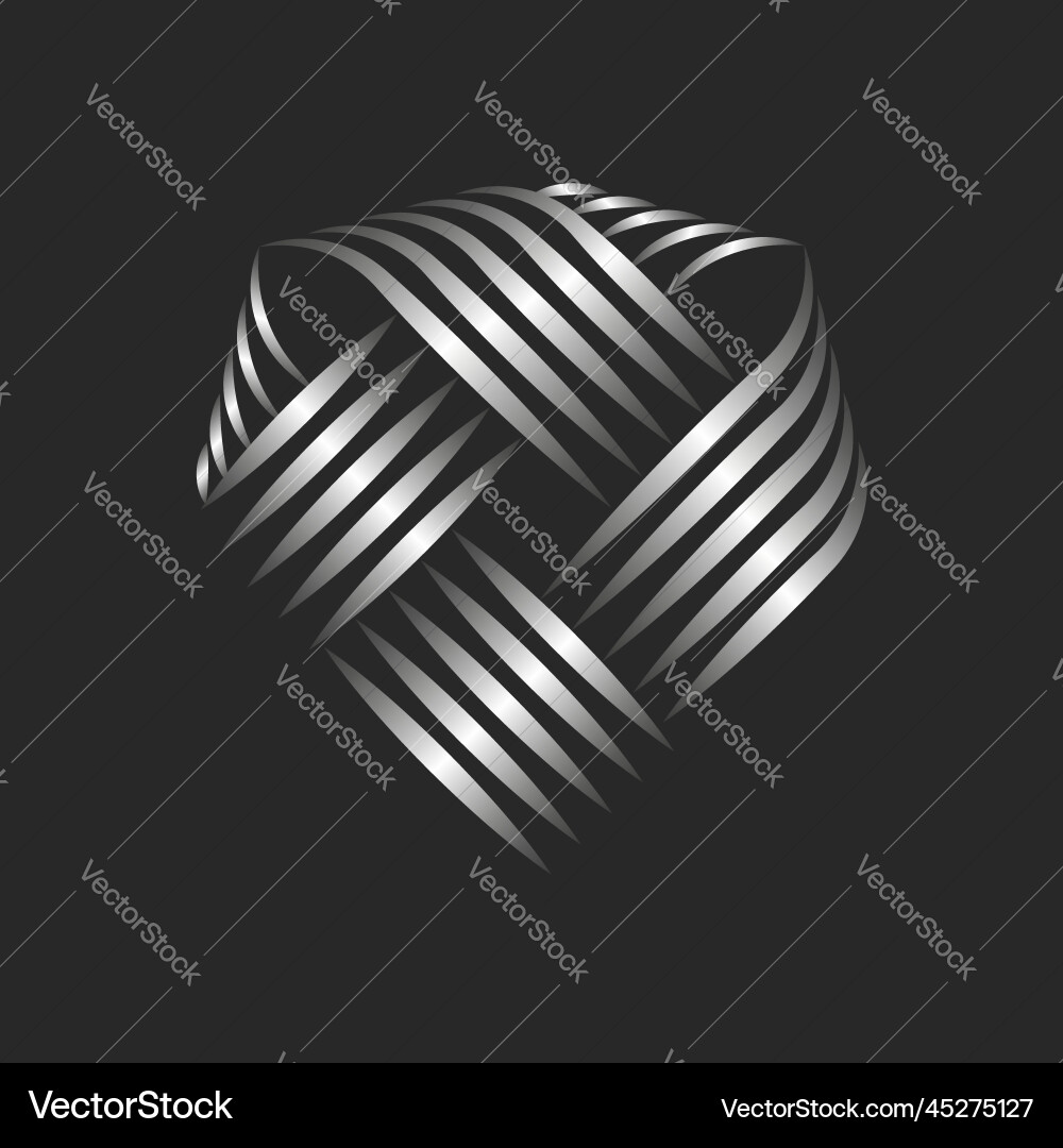 Knot logo in the shape of a diamond stone Vector Image