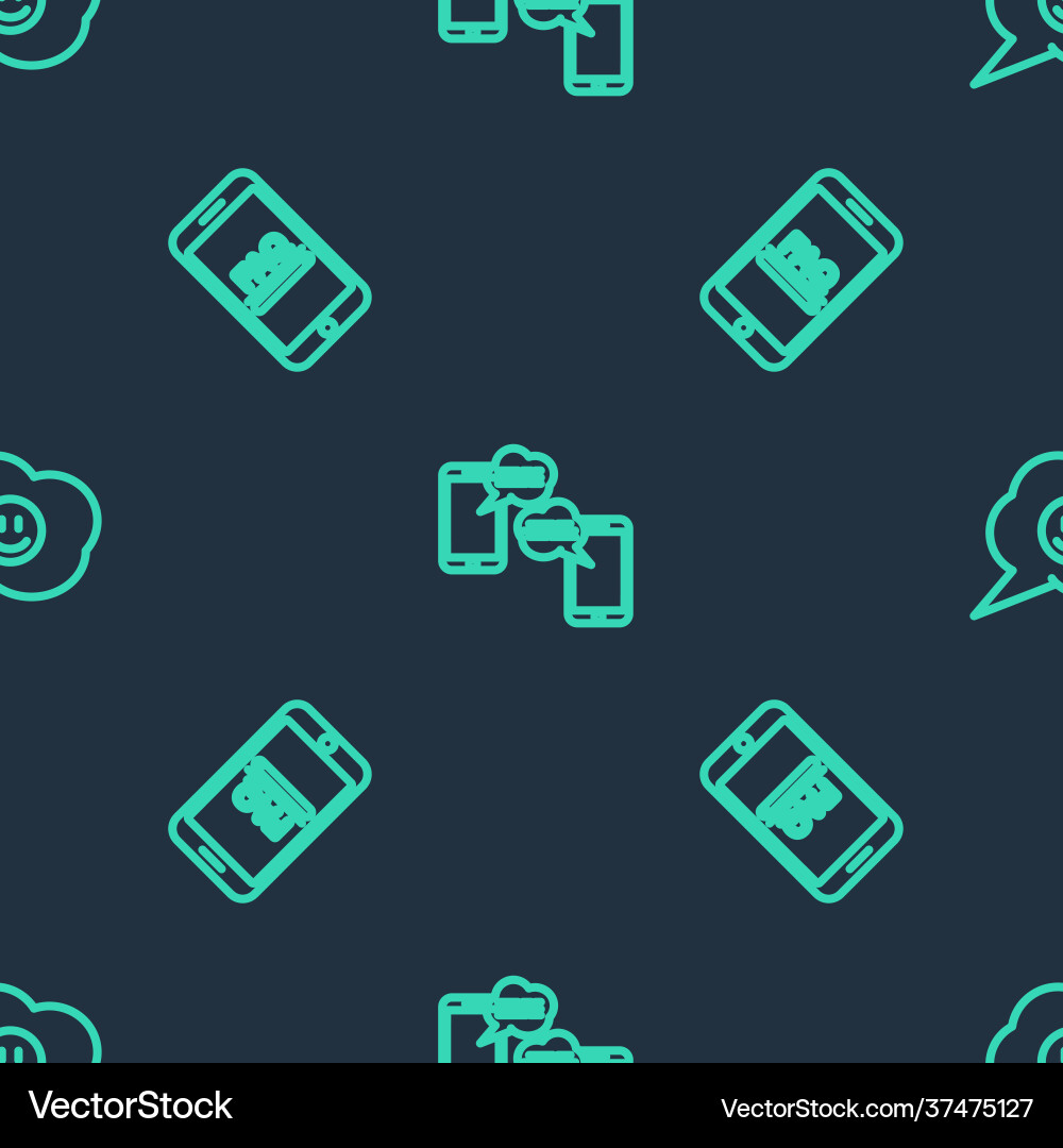 Set line chat messages on mobile with faq Set line chat messages on mobile with faq vector image
