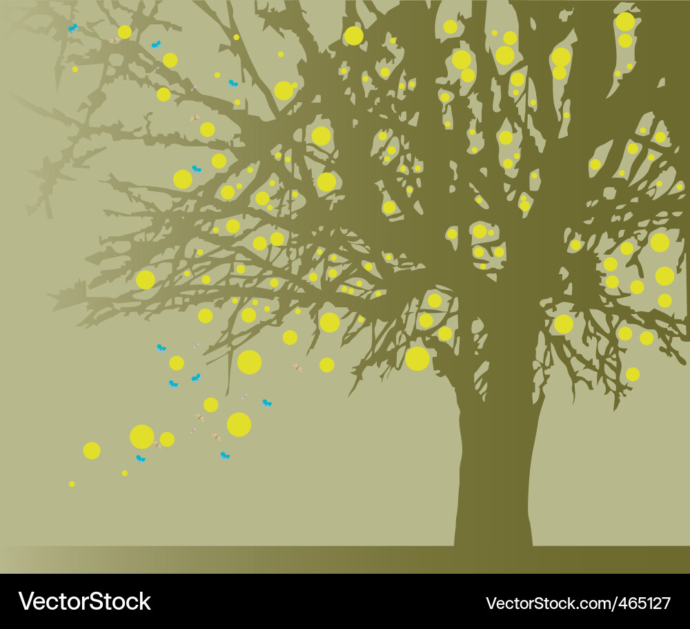 Stylized Tree Silhouette Vector Image