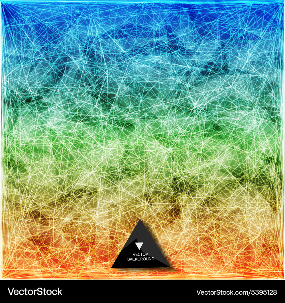 Abstract rainbow web background triangles vector image
