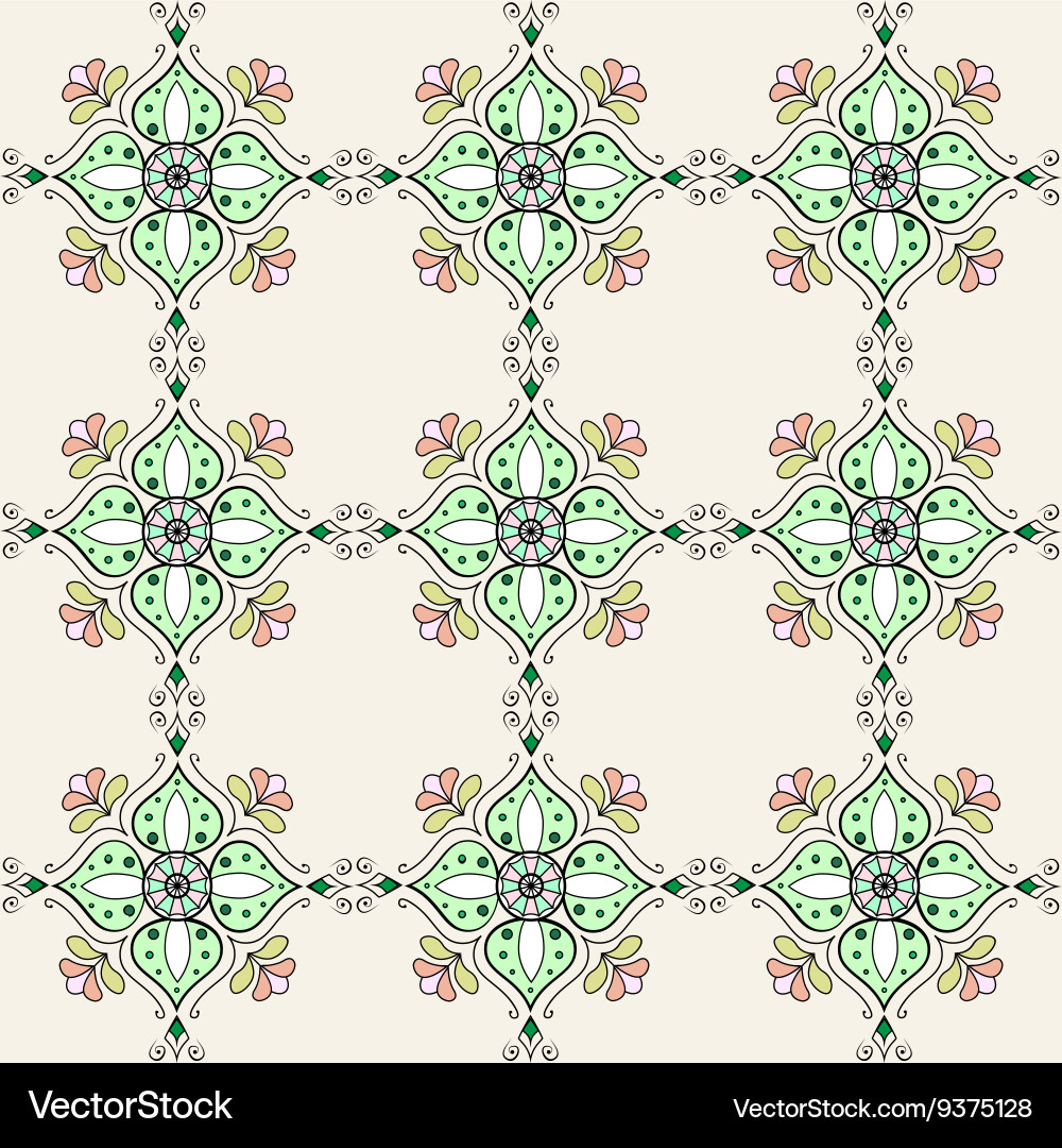 Assembly of the four color patterns vector image