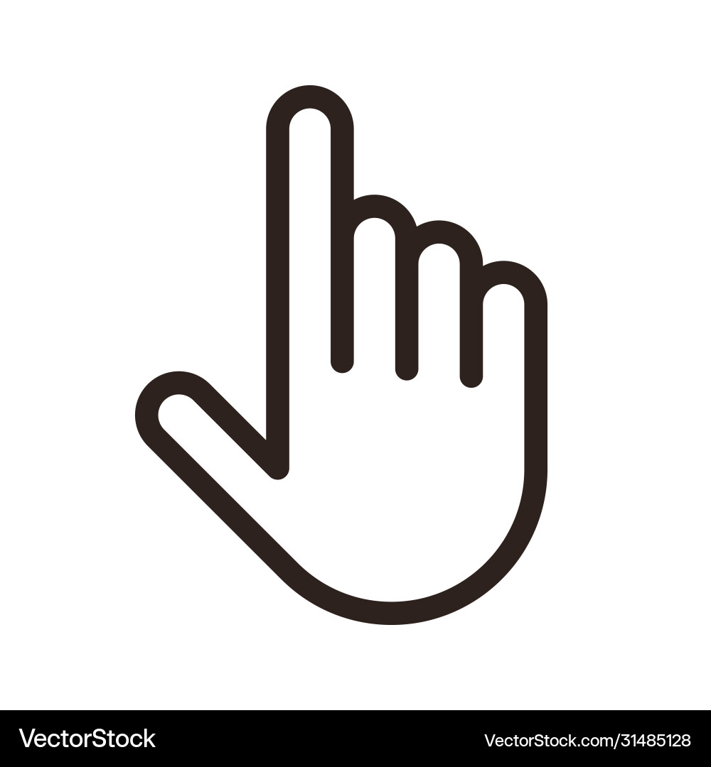 Click Pointer Icon - Touch Interface vector image