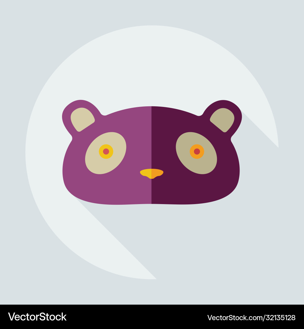Flat modern design with shadow icons pandas Vector Image