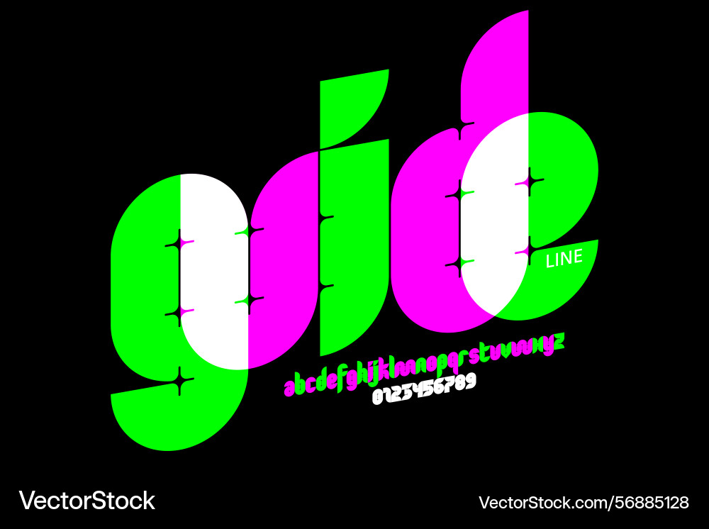 Guide lowercase font alphabet letters Guide lowercase font alphabet letters vector image