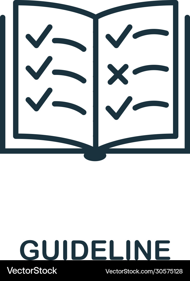 Guideline icon simple element from regulation Vector Image