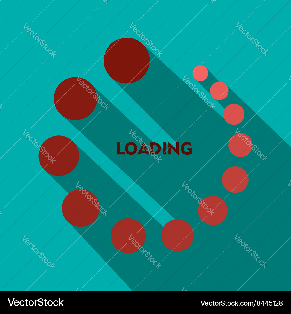 Loading icon in flat style vector image