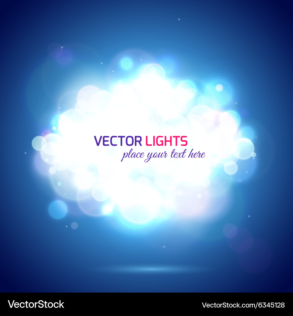 Magical background with blurred bokeh lights Vector Image
