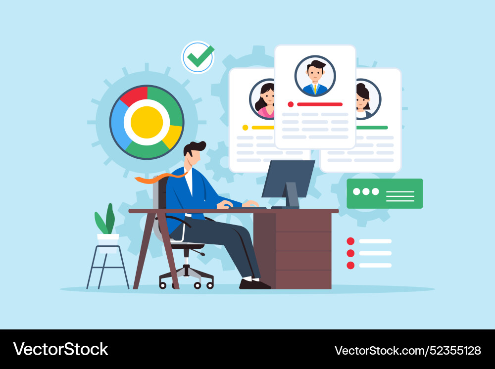 Optimizing use of business resources maximizing Vector Image