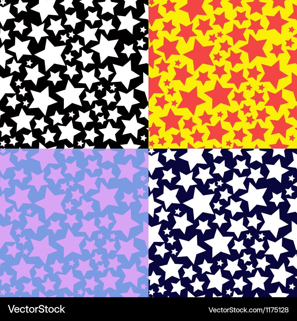 Star Pattern Collection vector image