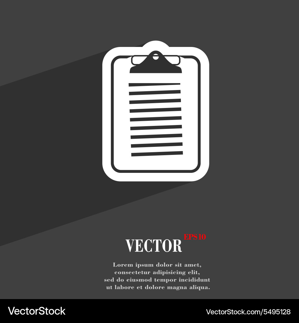 Text file icon symbol flat modern web design Vector Image