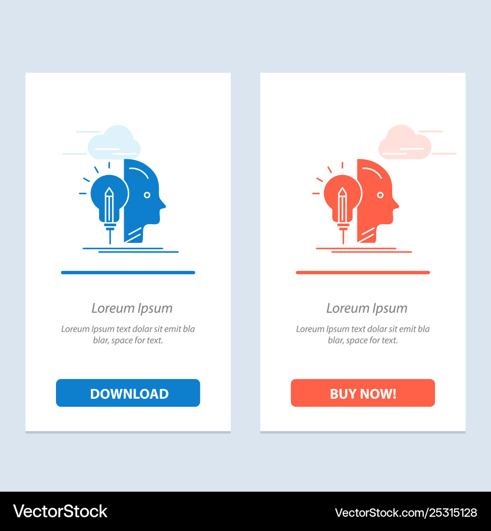 User mind making programming blue and red User mind making programming blue and red vector image