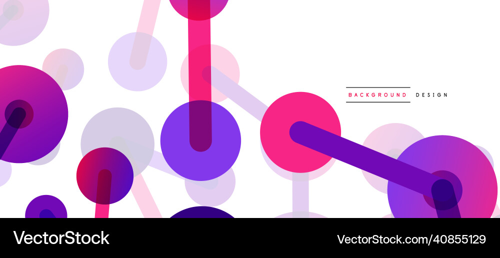 Abstract background round dots connected by lines Vector Image