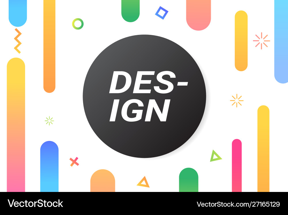 Abstract geometric shapes background colorful Vector Image