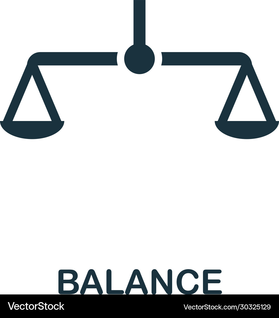 Balance icon simple element from audit collection Vector Image