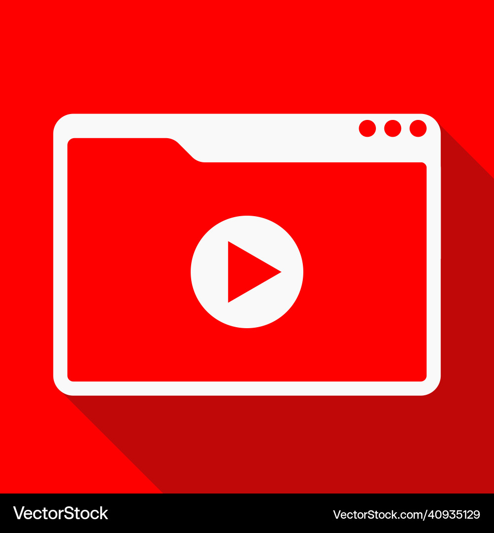 Browser window with video Browser window with video vector image