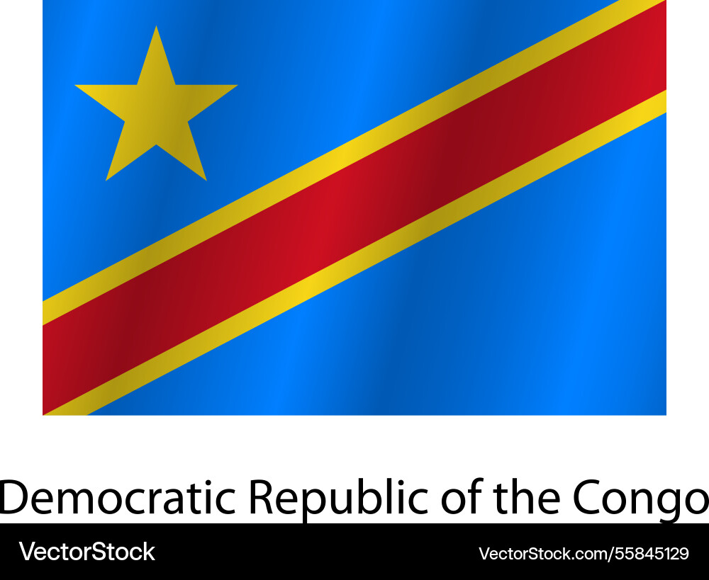 Flagge des Landes demokratische Republik Flagge des Landes demokratische Republik vektorbild