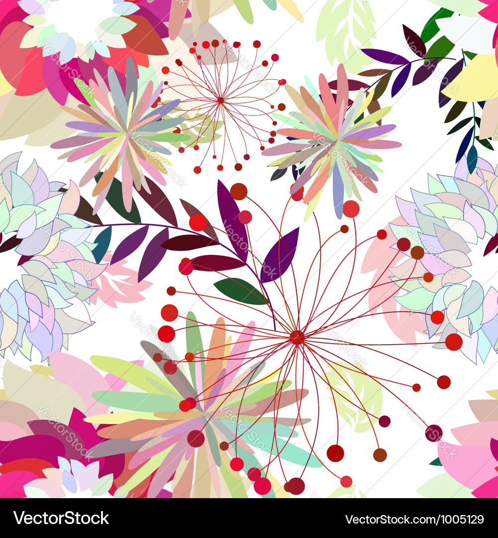 Floral seamless Royalty Free Vector Image - VectorStock