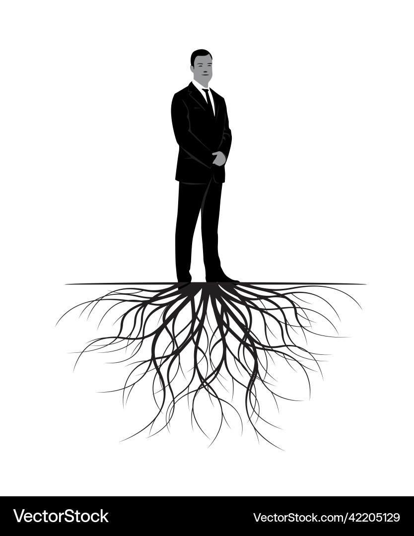Man with roots vector image