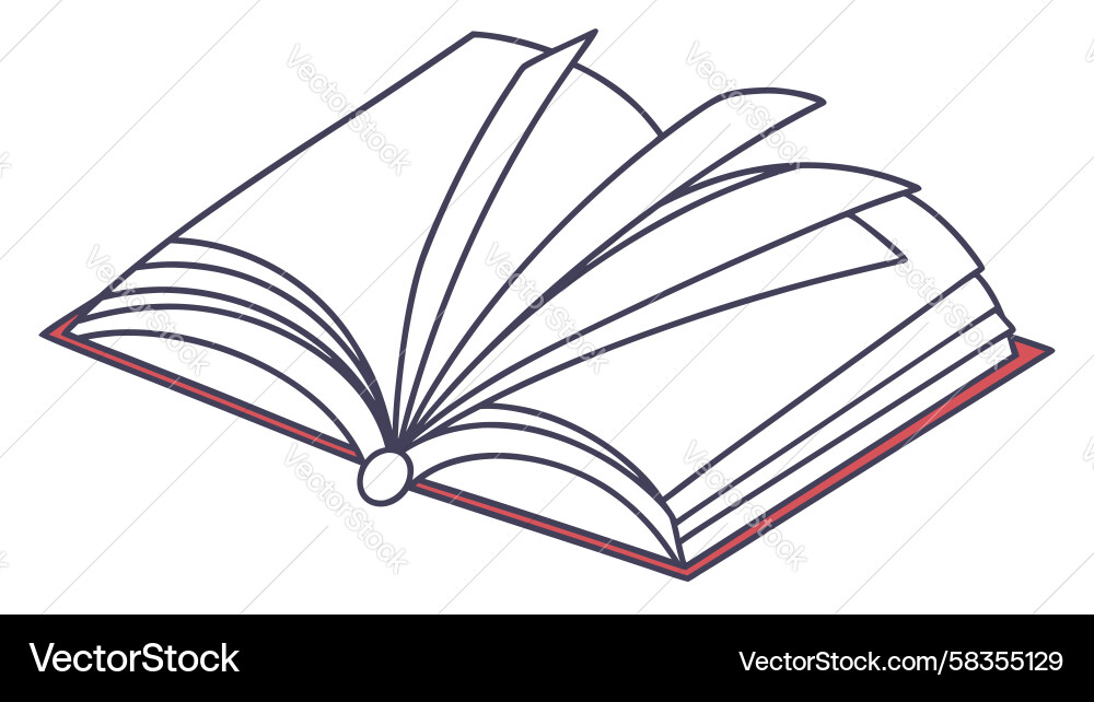 Open book with blank pages design generative ai Vector Image