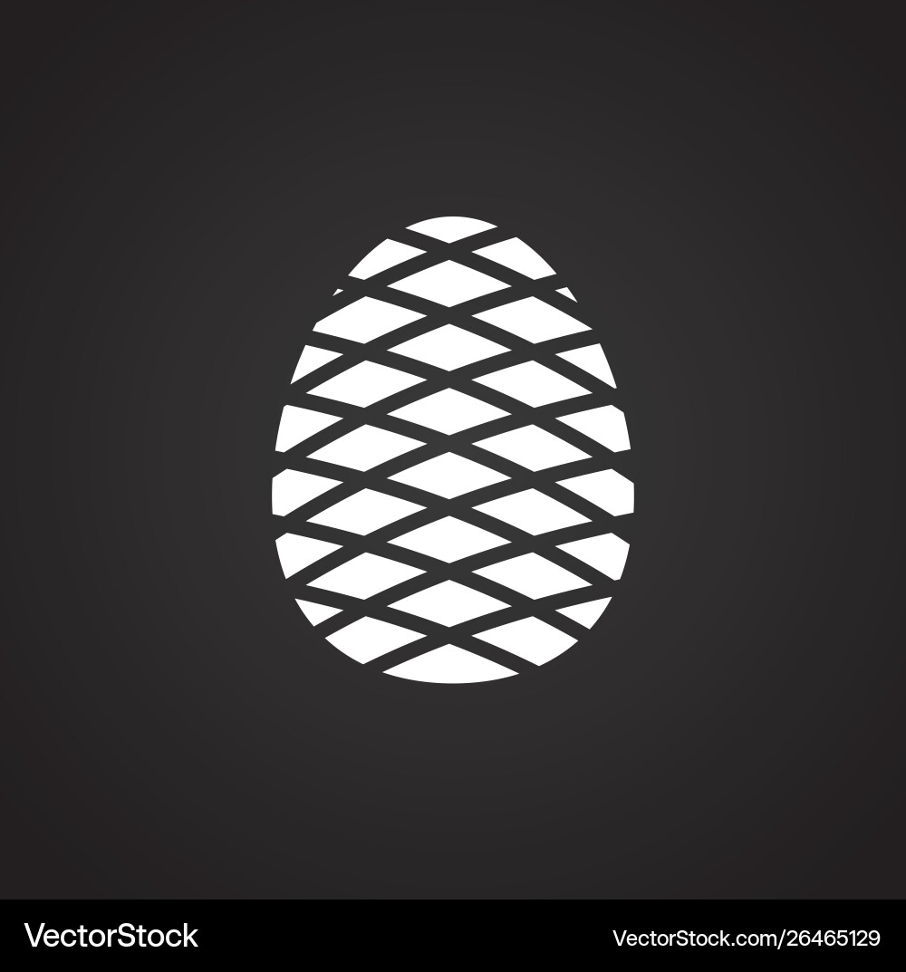 Pine cone icon on background for graphic and web Pine cone icon on background for graphic and web vector image