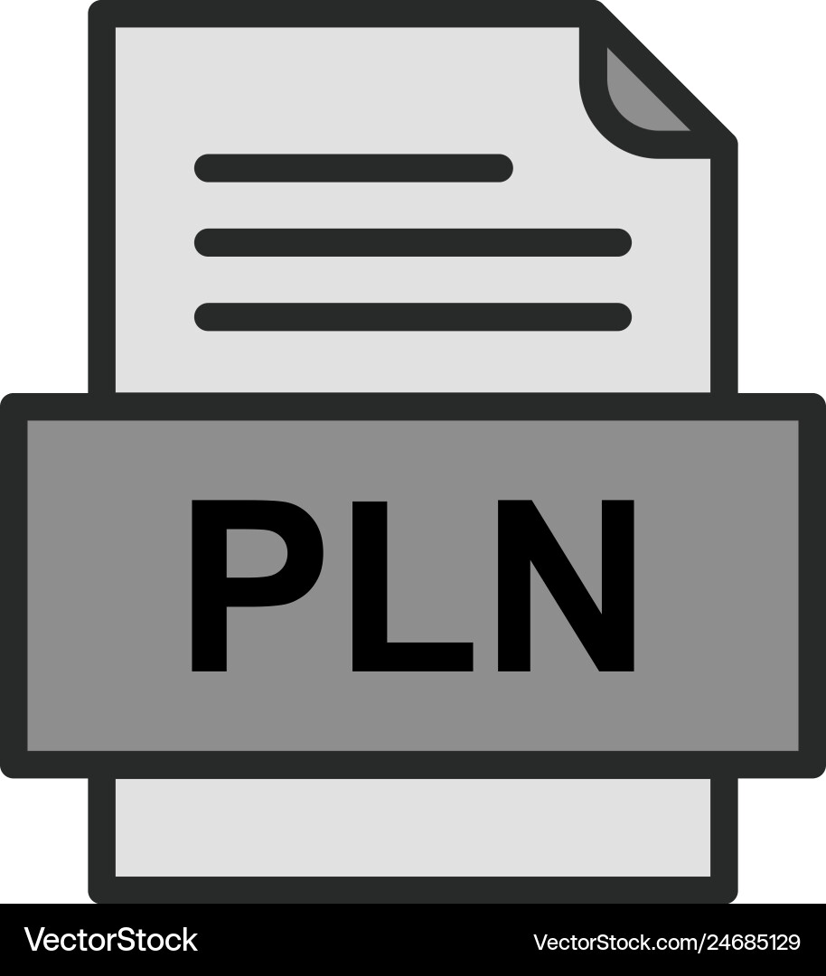 Pln file document icon Vector Image