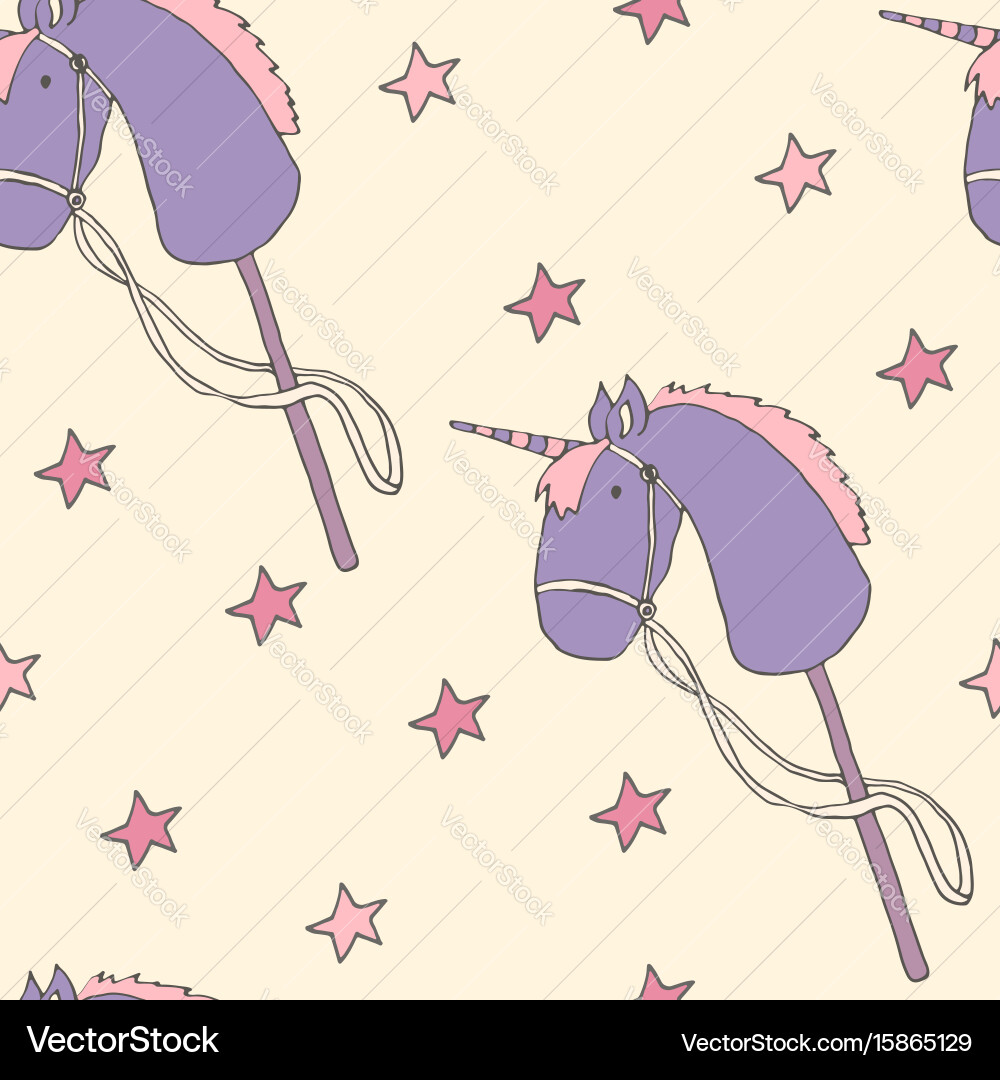 Seamless pattern with unicorns Vector Image