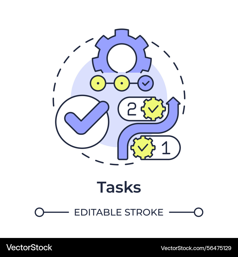 Tasks multi color concept icon Tasks multi color concept icon vector image