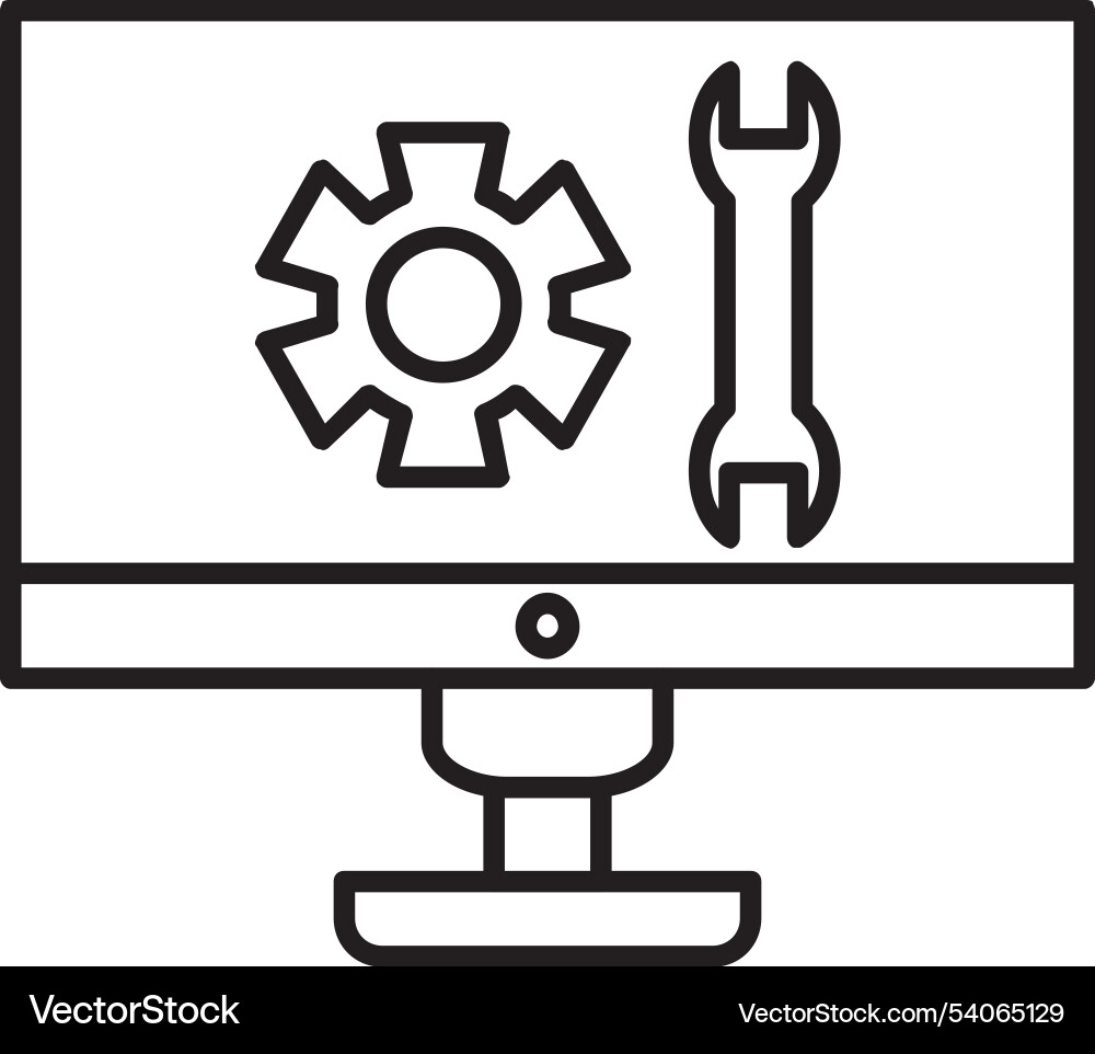 Technical support line icon design Vector Image