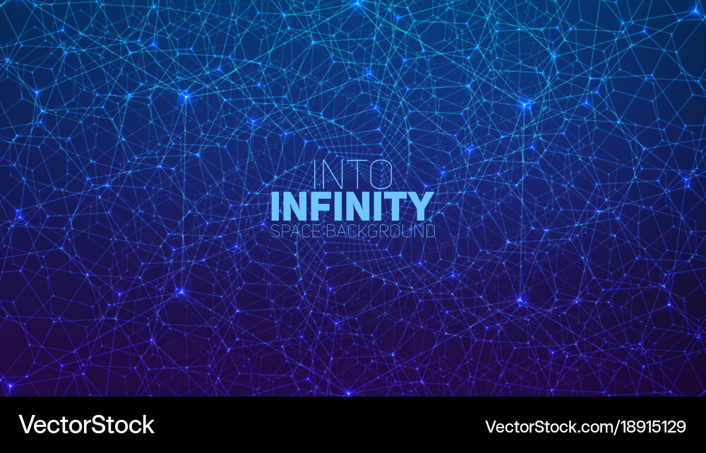 Twisted Hexagonal Space Background Vector Image