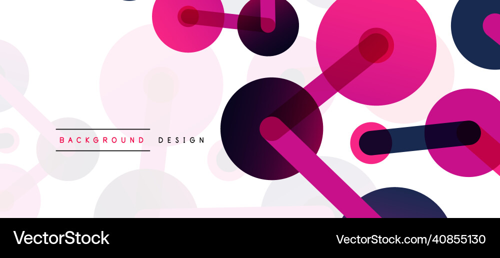 Abstract background round dots connected by lines Vector Image