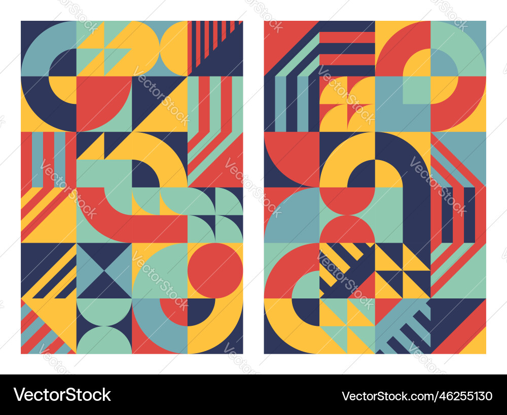 Abstract pattern scandinavian retro color Abstract pattern scandinavian retro color vector image