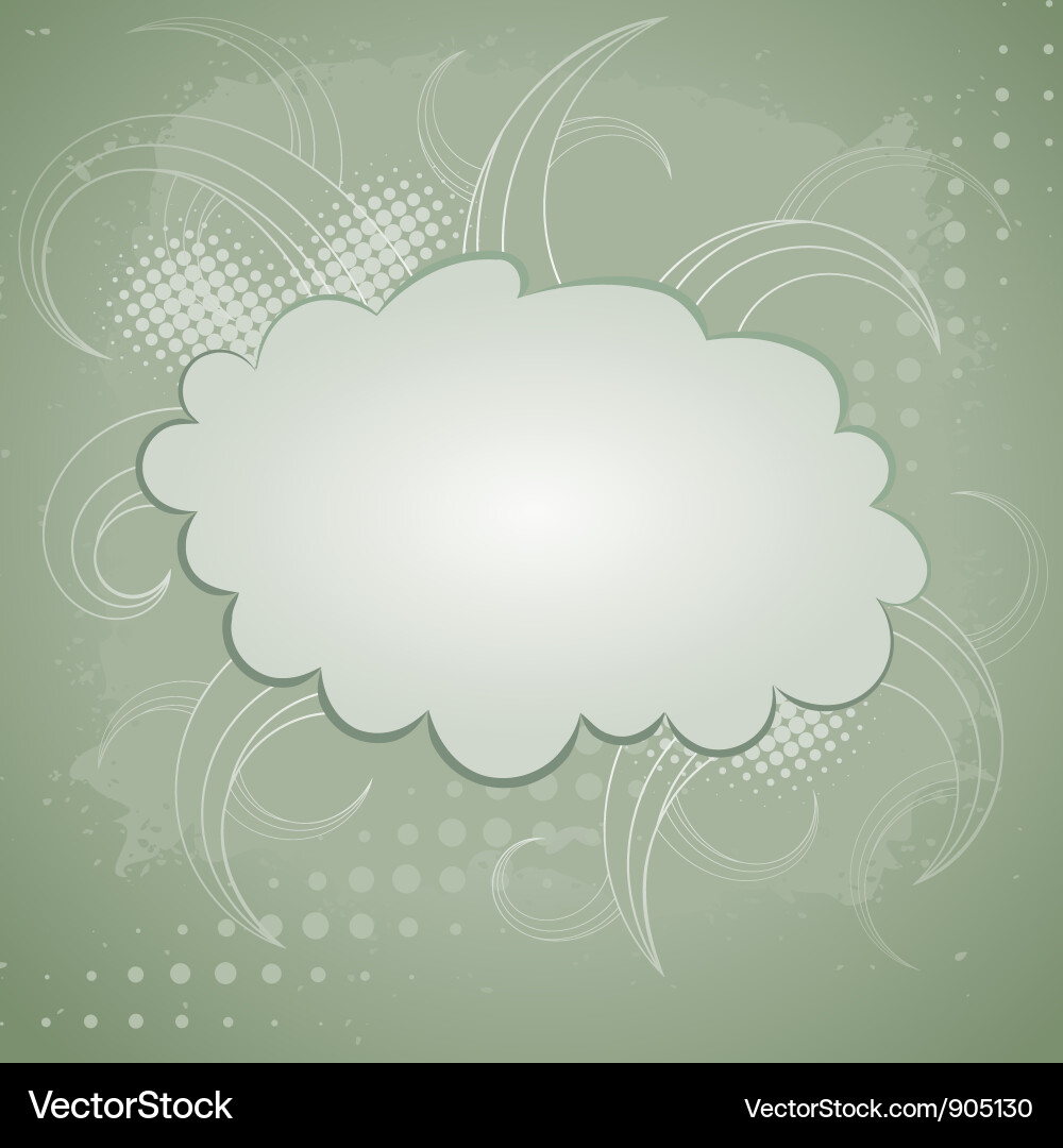 Abstract retro background with cloud Vector Image