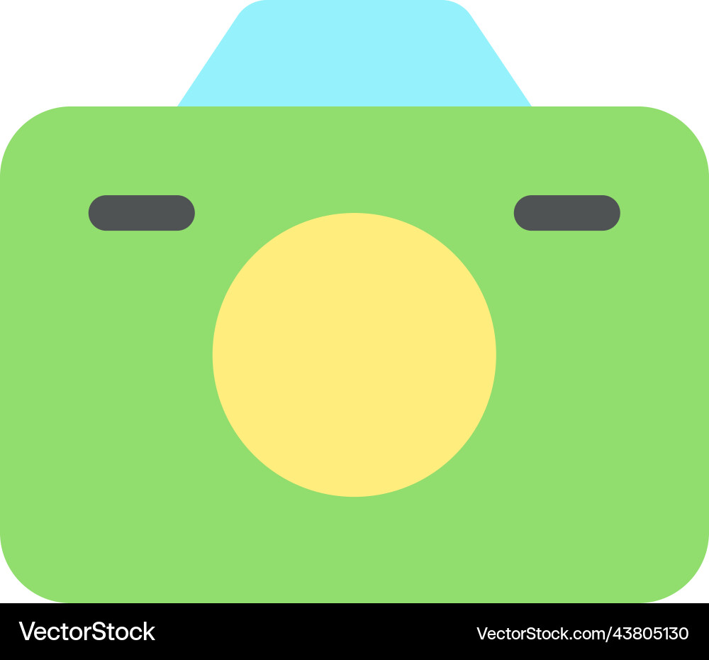Camera flat color ui icon Camera flat color ui icon vector image
