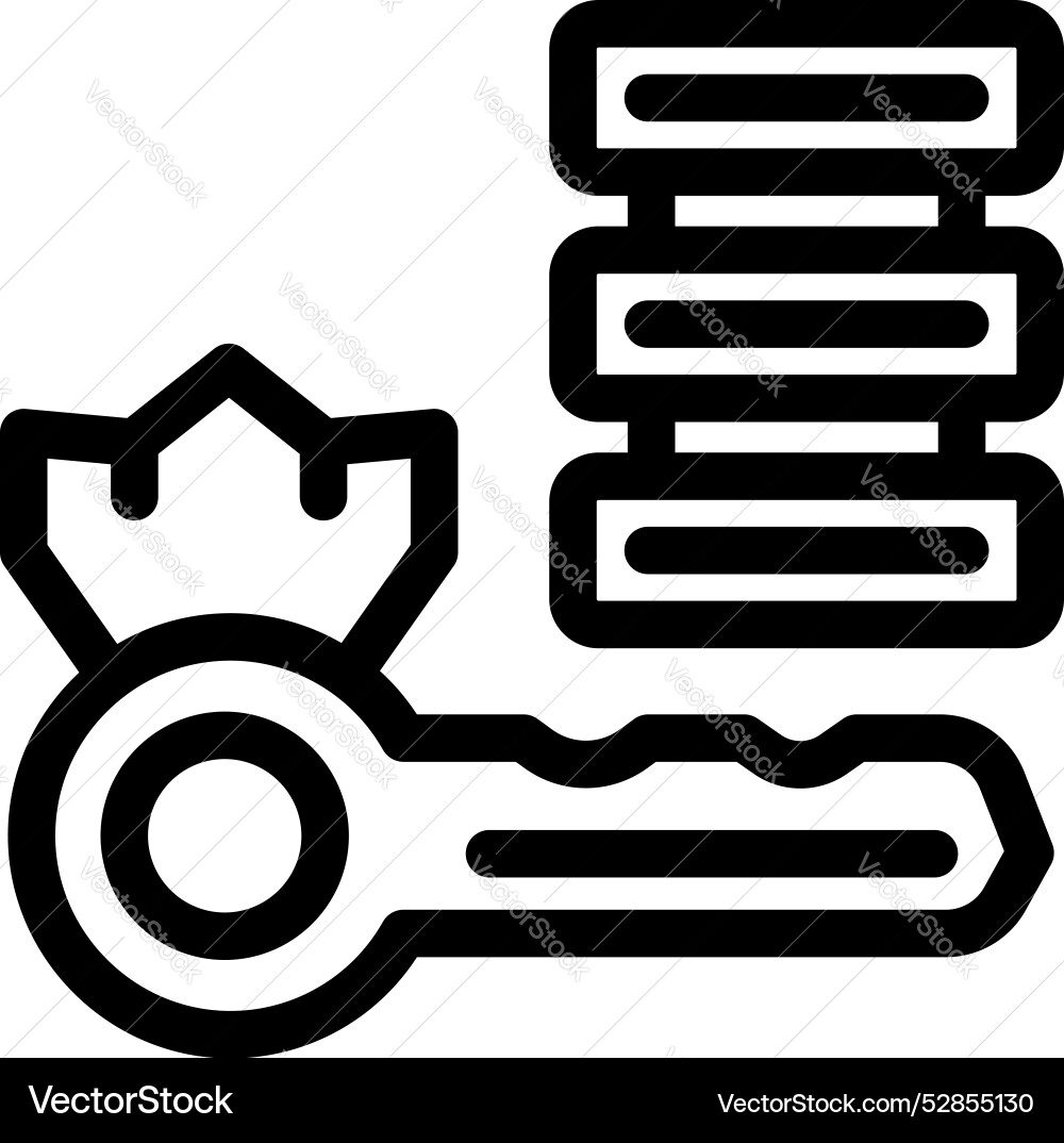 Key unlocking server rack cybersecurity and data Key unlocking server rack cybersecurity and data vector image