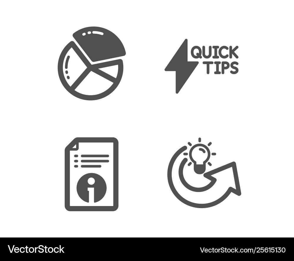 Pie chart quickstart guide and technical info Pie chart quickstart guide and technical info vector image