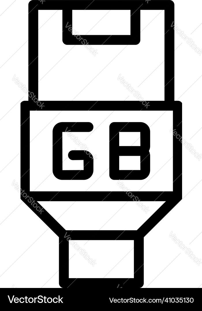 Portable flash icon outline data memory Portable flash icon outline data memory Vector Image