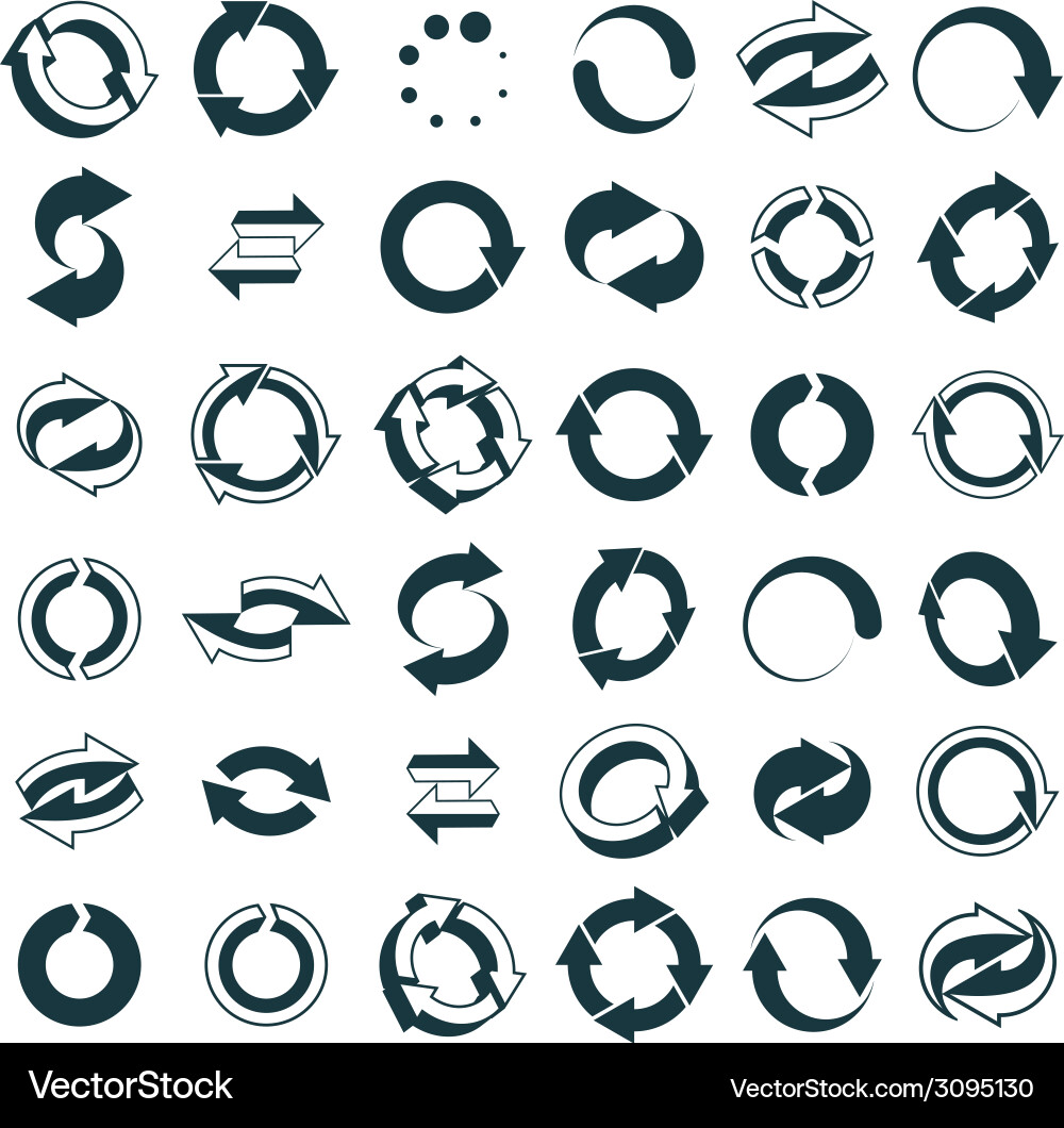 Refresh & Reload Icons - Loop Set vector image