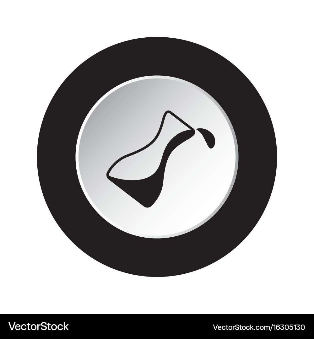 Round black white button flask with a drop icon vector image