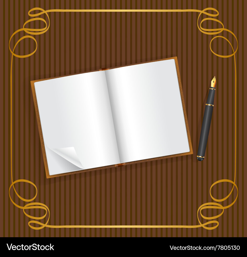 Vintage Open Book Vector Image