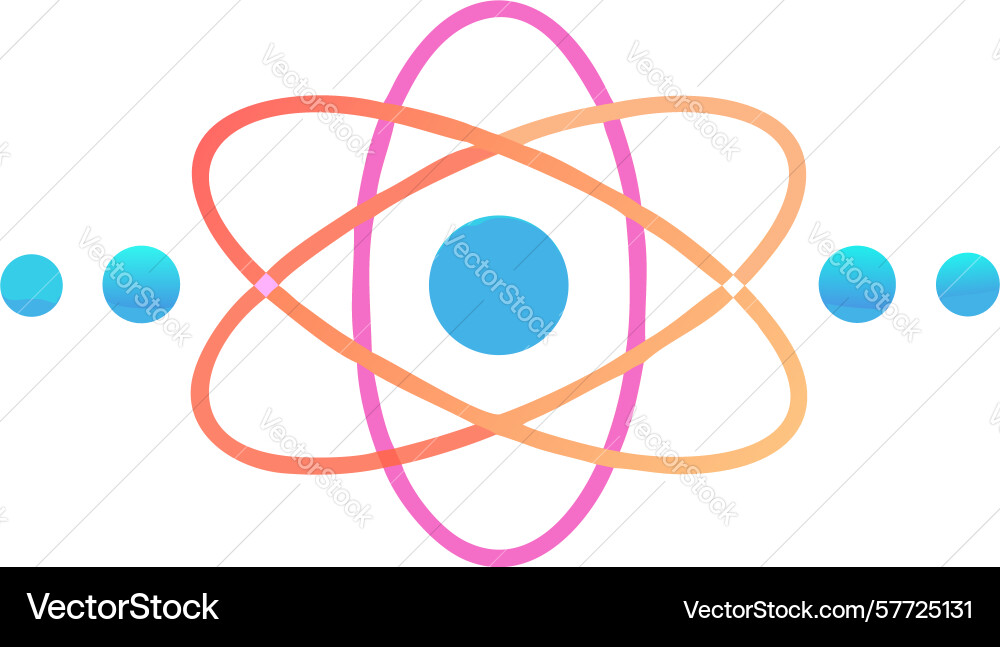 Abstract atom particle physics science graphic Vector Image