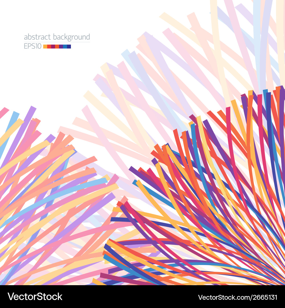 Abstract background with colorful lines vector image