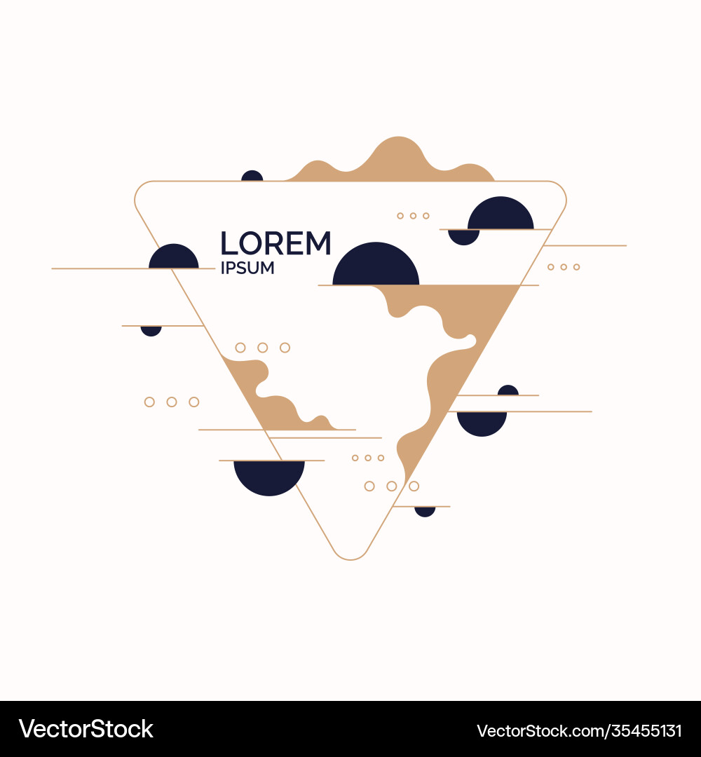 Abstract blobs and geometric shapes on a yellow Vector Image