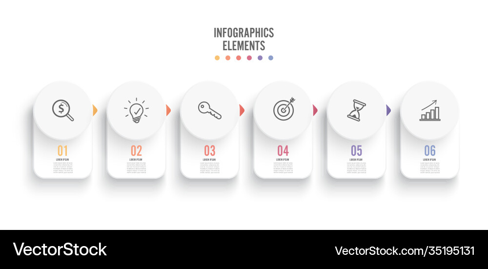 Abstract elements graph infographic template Abstract elements graph infographic template vector image