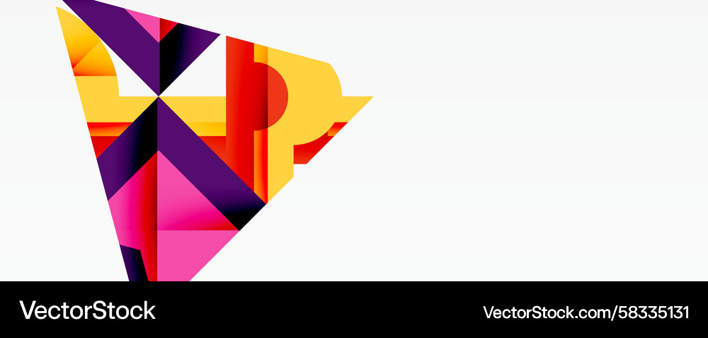 Abstract geometric shapes overlap creating Vector Image