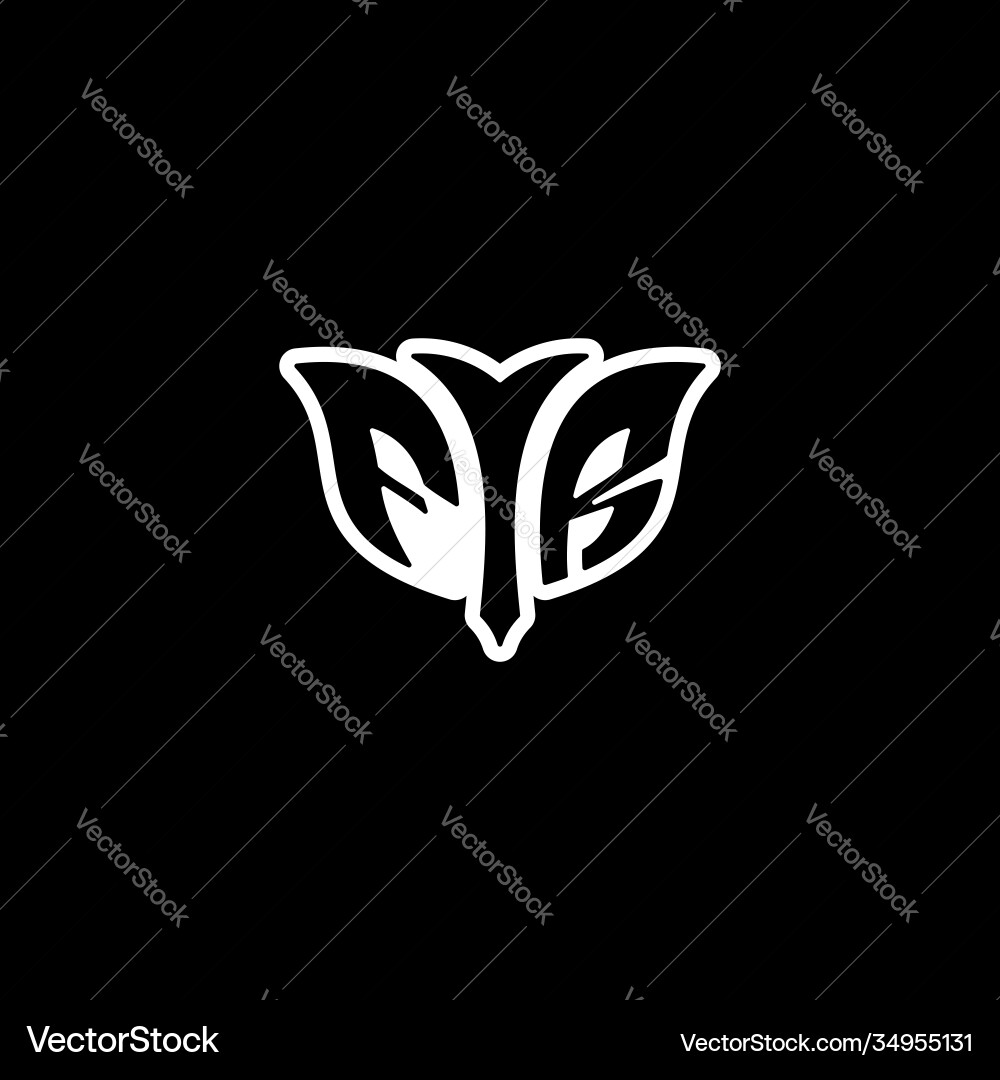 F r initials bow arrow simple modern minimalist Vector Image