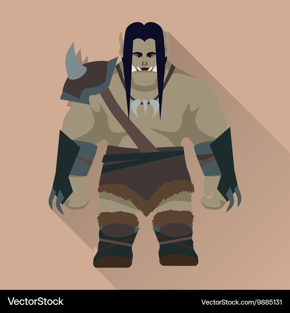Game object of orc vector image