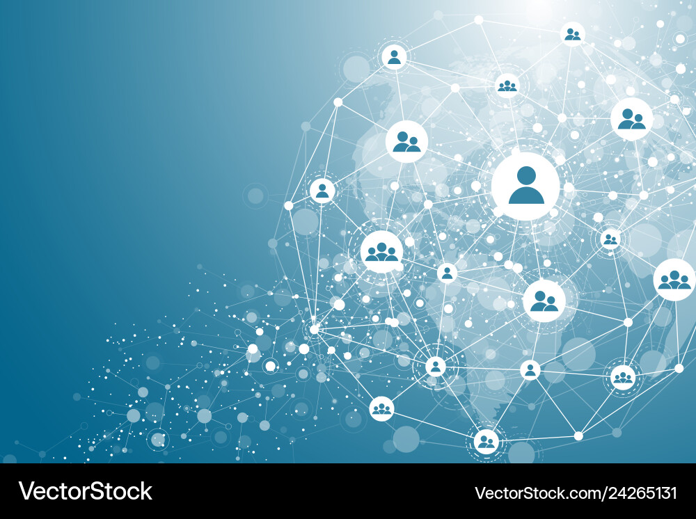 Global Network & Data Connections vector image