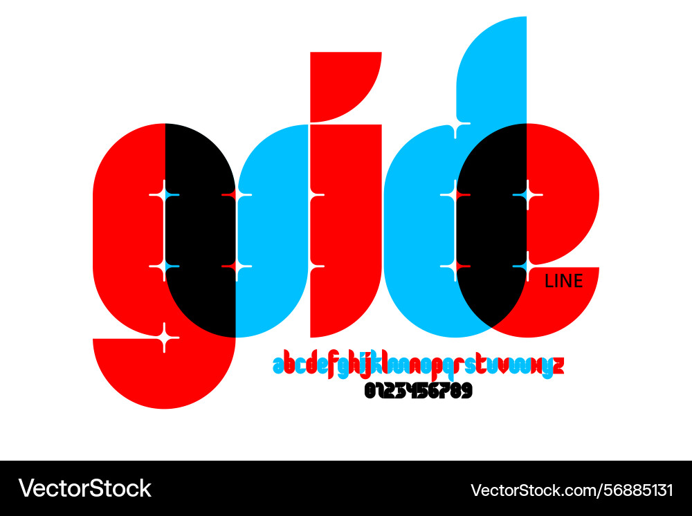 Guide lowercase font alphabet letters Guide lowercase font alphabet letters Vector Image