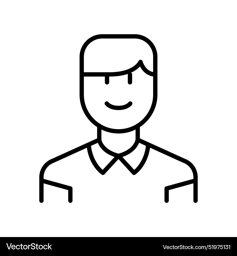 Man icon in thin line style graphic design Vector Image