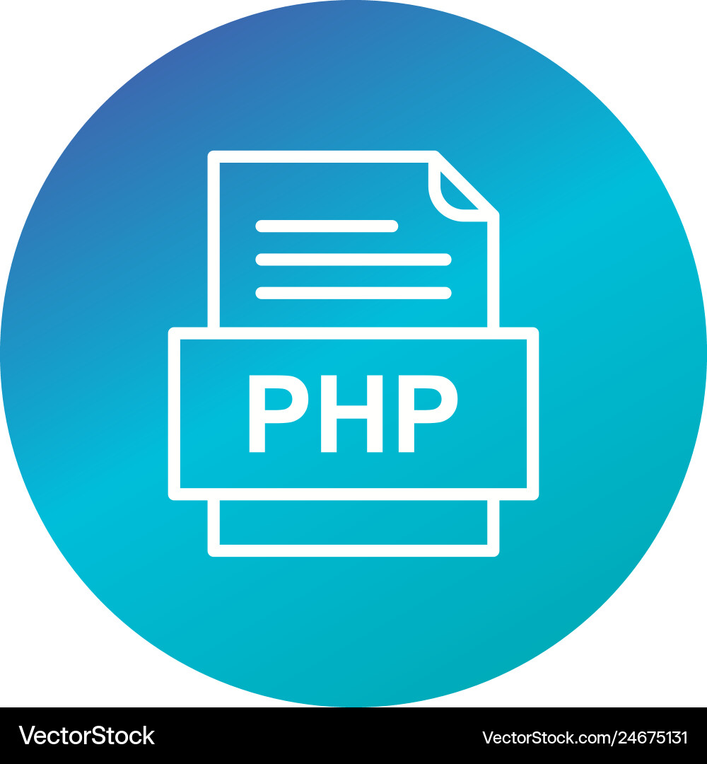 Php Datei Dokument Symbol Vektorbild